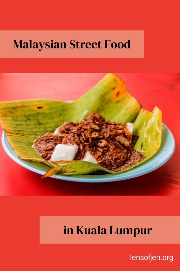 Pin for Pinterest with Malaysian street food