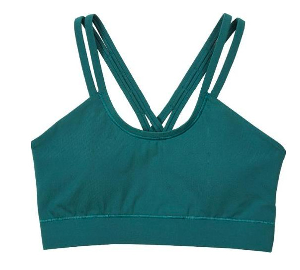 Padded Sports Bra Antimicrobial & Sweat Wicking Color Thai Green Size M